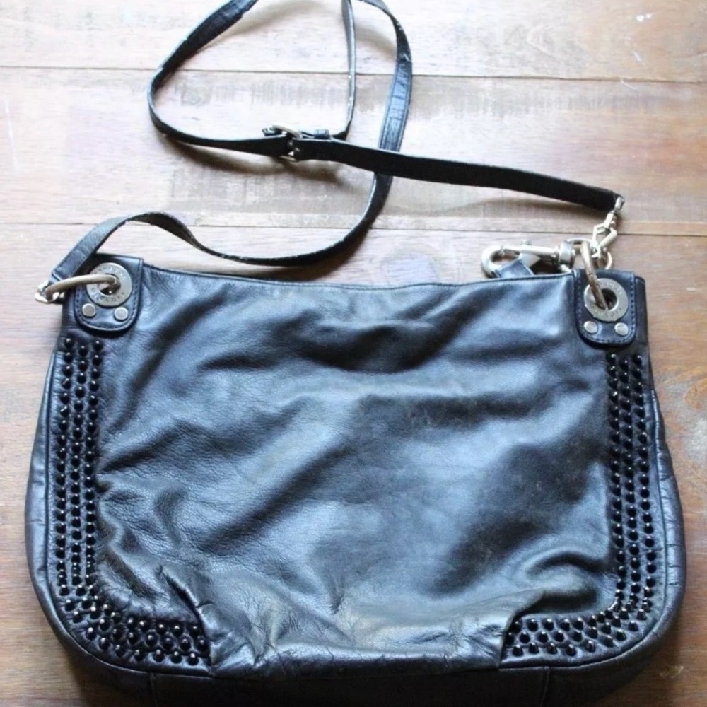 Rebecca Minkoff Large Leather Studded Hobo Bag